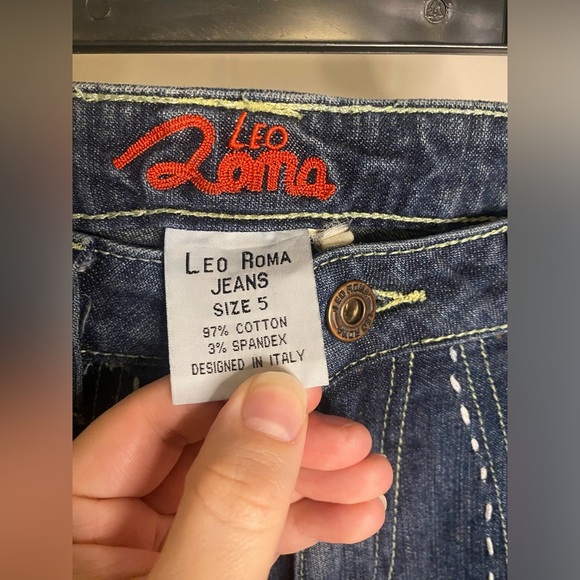 Leo Roma vintage embroidered distressed jeans - Picture 2 of 7